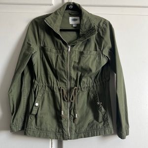 Used army green old navy jacket